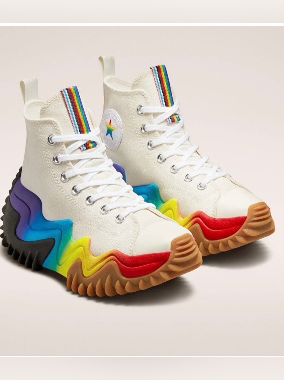 LIKE NEW✨ Converse Run Star Motion CX Platform Pride High-Tops W 6.5 /M 5